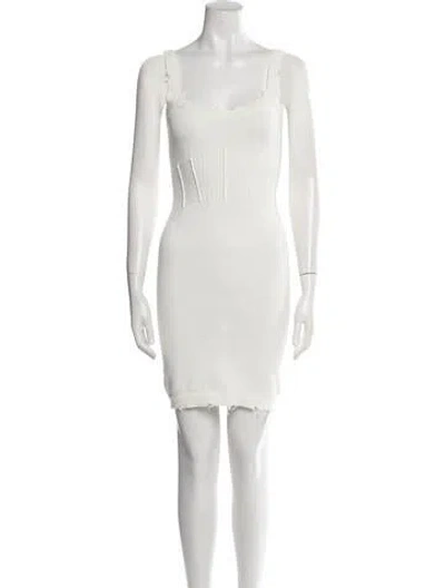 Pre-owned Ser.o.ya Scoop Neck Mini Dress W/ Tags In Neutral
