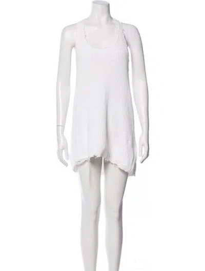Pre-owned Ser.o.ya Scoop Neck Mini Dress In White