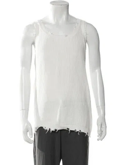 Pre-owned Ser.o.ya Scoop Neck Sleeveless Tank In White