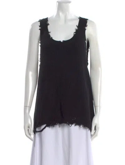 Pre-owned Ser.o.ya Scoop Neck Sleeveless Top In Black
