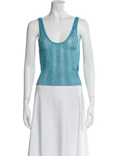 Pre-owned Ser.o.ya Scoop Neck Sleeveless Top In Blue