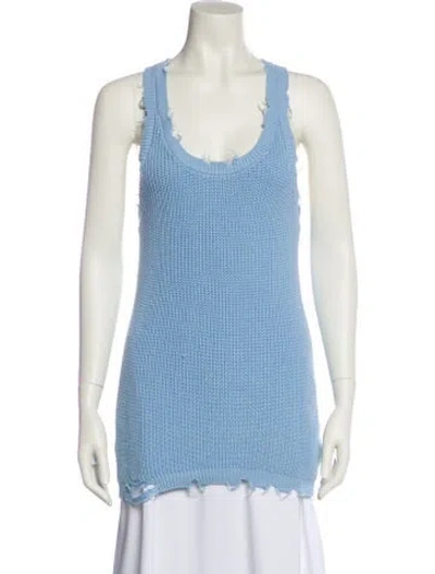 Pre-owned Ser.o.ya Scoop Neck Sleeveless Top In Blue