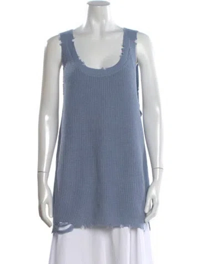 Pre-owned Ser.o.ya Scoop Neck Sleeveless Top In Blue
