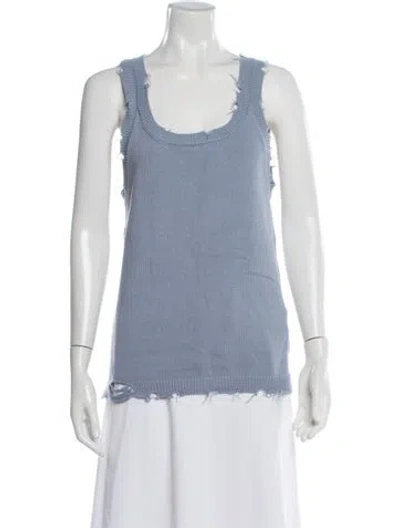 Pre-owned Ser.o.ya Scoop Neck Sleeveless Top In Blue