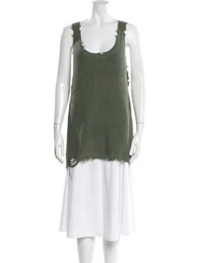 Pre-owned Ser.o.ya Scoop Neck Sleeveless Top In Green