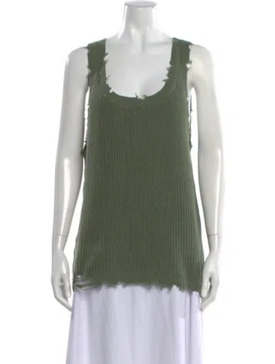 Pre-owned Ser.o.ya Scoop Neck Sleeveless Top In Green