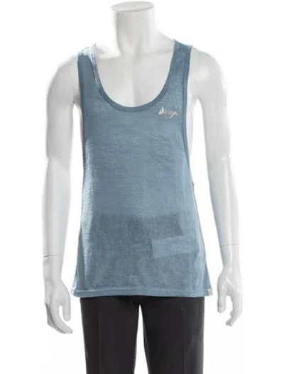Pre-owned Ser.o.ya Scoop Neck Sleeveless T-shirt In Blue