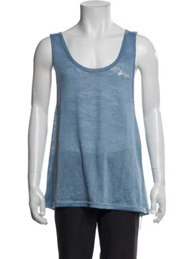 Pre-owned Ser.o.ya Scoop Neck Sleeveless T-shirt In Blue
