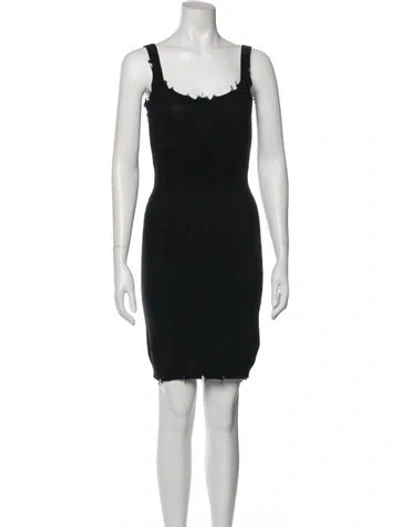 Pre-owned Ser.o.ya Scoop Neck Sweater In Black
