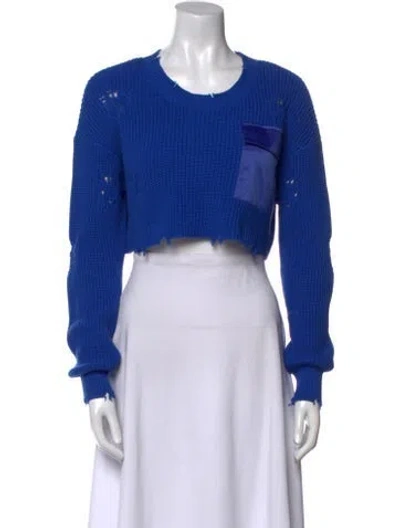 Pre-owned Ser.o.ya Scoop Neck Sweater In Blue
