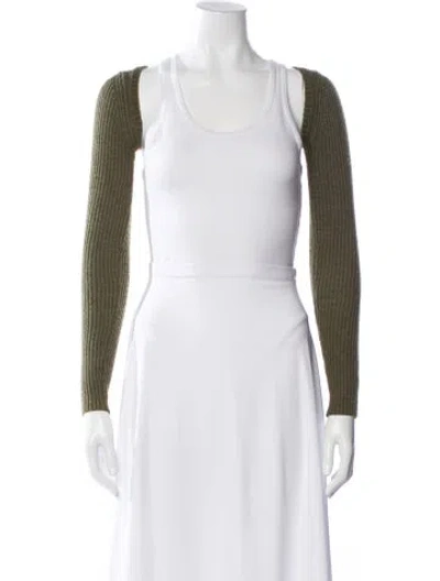 Pre-owned Ser.o.ya Scoop Neck Sweater In Green
