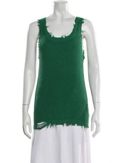 Pre-owned Ser.o.ya Scoop Neck Sweater In Green
