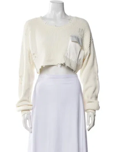 Pre-owned Ser.o.ya Scoop Neck Sweater In Neutral