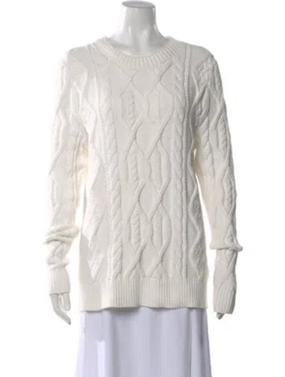 Pre-owned Ser.o.ya Scoop Neck Sweater In White