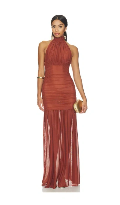 Ser.o.ya Selina Mesh Dress In Brown