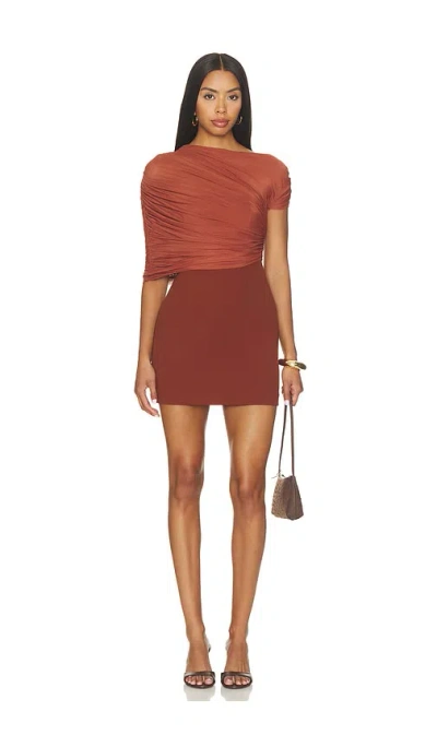 Ser.o.ya Selma Mini Crepe Dress In Red