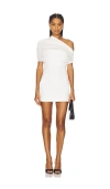 Ser.o.ya Selma Draped One-shoulder Mini Dress In White