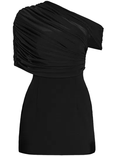 Ser.o.ya Selma Mini Crepe Dress In Black