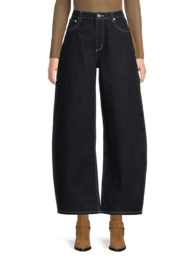 Ser.o.ya Ser. O.ya Women's Marbel Barrel-leg Jeans In Blue