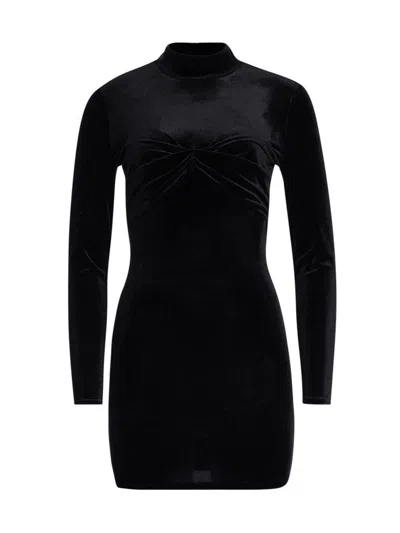 Ser.o.ya Margie Velvet Mini Dress In Black