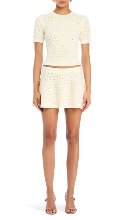 Ser.o.ya Seren Knit Skirt In Eggshell In Neutral