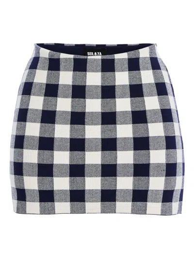 Ser.o.ya Serrah Gingham-check Mini Skirt In Multi