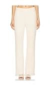 Ser.o.ya Shar Boucle Pant In 蛋壳白