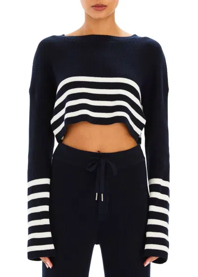 Ser.o.ya Sharlie Stripe Sweater In Navy/white Stripe In Multi