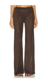 Ser.o.ya Sheldon Metallic Knit Pant In Brown