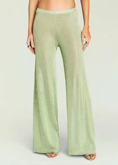Ser.o.ya Sheldon Metallic Knit Pant In Sage In Green