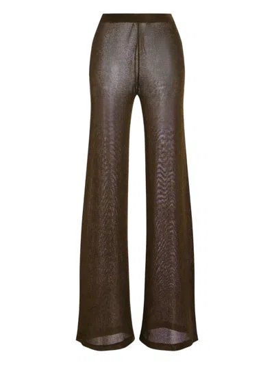 Ser.o.ya Sheldon Metallic Trousers In Black