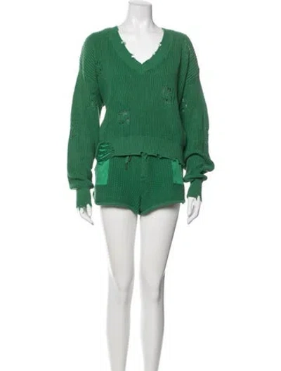 Pre-owned Ser.o.ya Short Set In Green