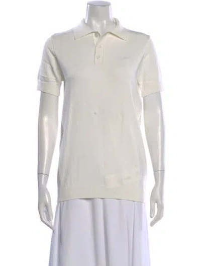 Pre-owned Ser.o.ya Short Sleeve Polo In White