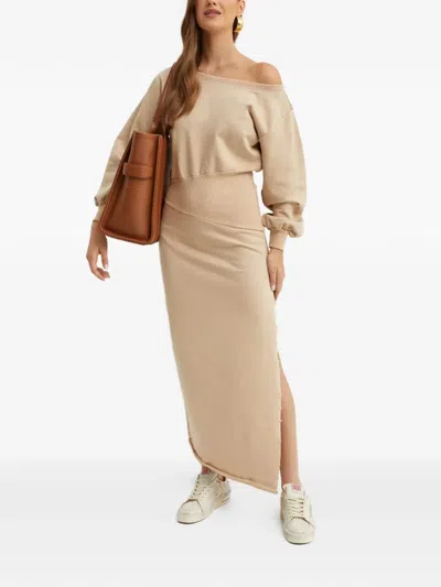 Ser.o.ya Side-split Maxi Dress In Neutral