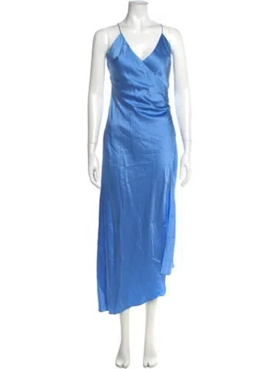 Pre-owned Ser.o.ya Silk Long Dress In Blue