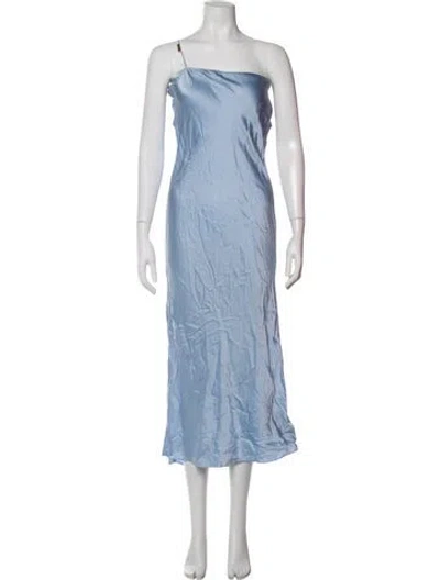 Pre-owned Ser.o.ya Silk Long Dress In Blue