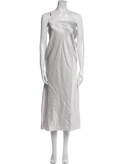 Pre-owned Ser.o.ya Silk Long Dress In Gray
