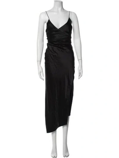Pre-owned Ser.o.ya Silk Long Dress In Green