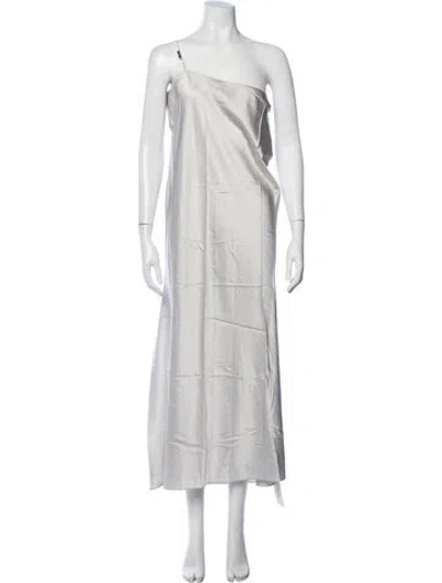 Pre-owned Ser.o.ya Silk Long Dress In Grey