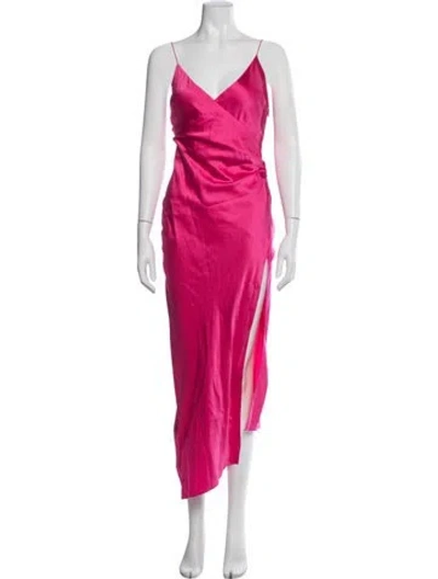Pre-owned Ser.o.ya Silk Long Dress In Pink