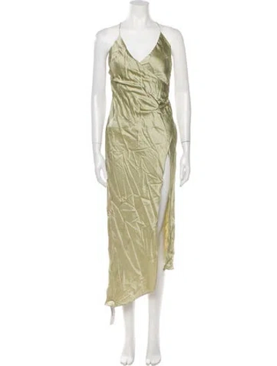 Pre-owned Ser.o.ya Silk Long Dress W/ Tags In Neutral
