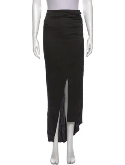 Pre-owned Ser.o.ya Silk Long Skirt In Black
