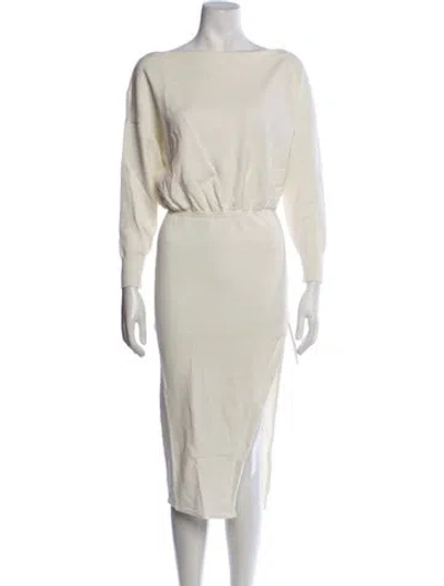 Pre-owned Ser.o.ya Silk Midi Length Dress In Neutrals