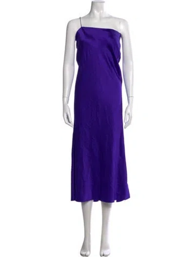 Pre-owned Ser.o.ya Silk Midi Length Dress In Purple