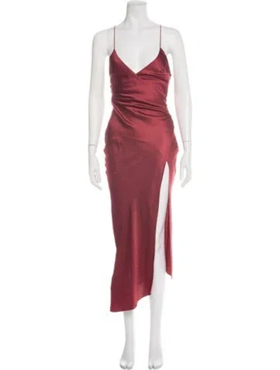 Pre-owned Ser.o.ya Silk Midi Length Dress In Red
