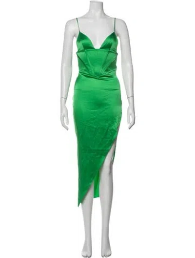 Pre-owned Ser.o.ya Silk Midi Length Dress W/ Tags In Green