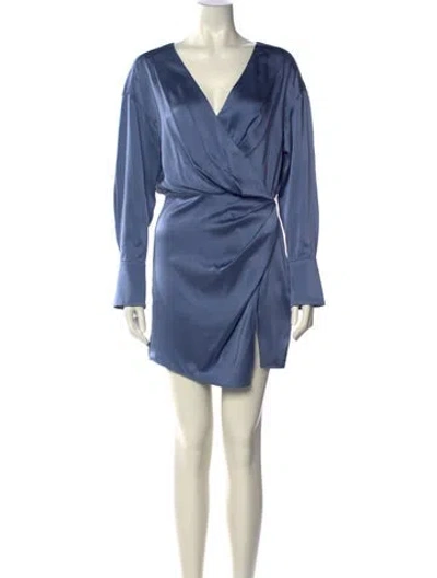 Pre-owned Ser.o.ya Silk Mini Dress In Blue