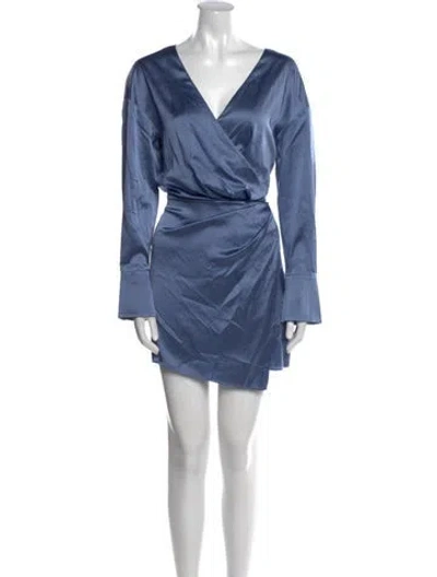 Pre-owned Ser.o.ya Silk Mini Dress In Blue