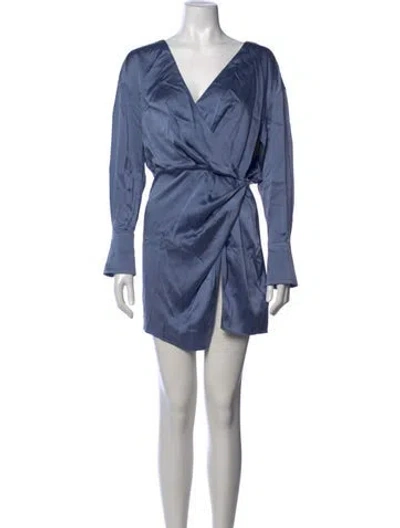 Pre-owned Ser.o.ya Silk Mini Dress In Blue