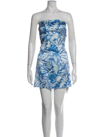 Pre-owned Ser.o.ya Silk Mini Dress In Blue